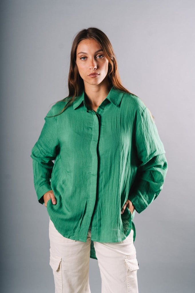 Allegra Store Talle Unico / Verde Camisa Sakura